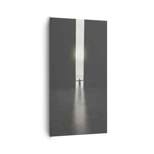 Bild auf Leinwand - Leinwandbild - Ein Schritt in eine strahlende Zukunft - 65x120 cm
