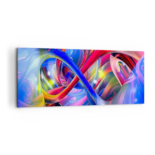 Bild auf Leinwand - Leinwandbild - Ein Tanz der Farben - 100x40 cm