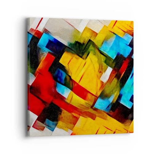 Bild auf Leinwand - Leinwandbild - Ein bunter Interleaver - 40x40 cm