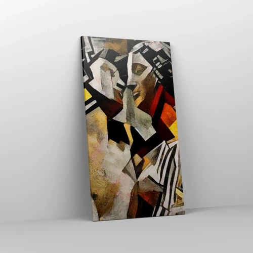 Bild auf Leinwand - Leinwandbild - Ein statuenhafter Kuss - 55x100 cm