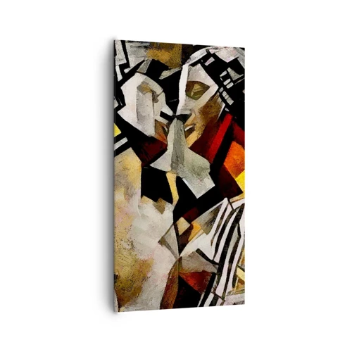 Bild auf Leinwand - Leinwandbild - Ein statuenhafter Kuss - 65x120 cm