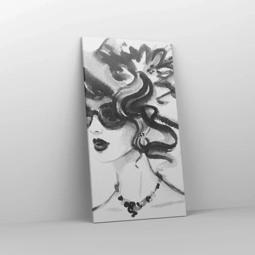 Bild auf Leinwand - Leinwandbild - Eine Dame mit Charakter - 55x100 cm