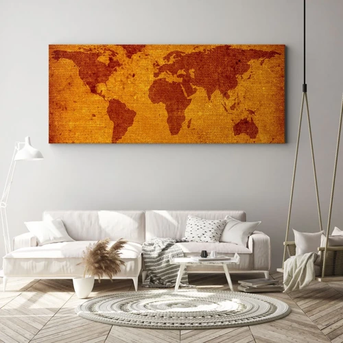 Bild auf Leinwand - Leinwandbild - Eine Einladung zum Reisen - 100x40 cm