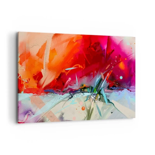 Bild auf Leinwand - Leinwandbild - Eine Explosion von Lichtern und Farben - 100x70 cm