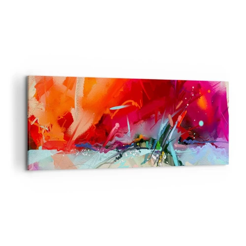 Bild auf Leinwand - Leinwandbild - Eine Explosion von Lichtern und Farben - 120x50 cm