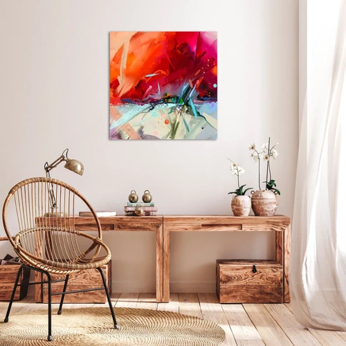 Bild auf Leinwand - Leinwandbild - Eine Explosion von Lichtern und Farben - 50x50 cm