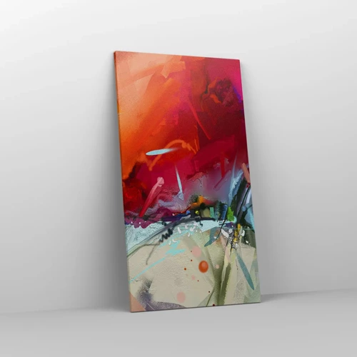 Bild auf Leinwand - Leinwandbild - Eine Explosion von Lichtern und Farben - 55x100 cm