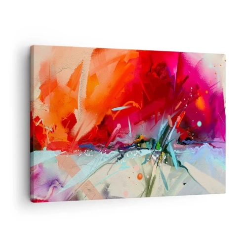 Bild auf Leinwand - Leinwandbild - Eine Explosion von Lichtern und Farben - 70x50 cm