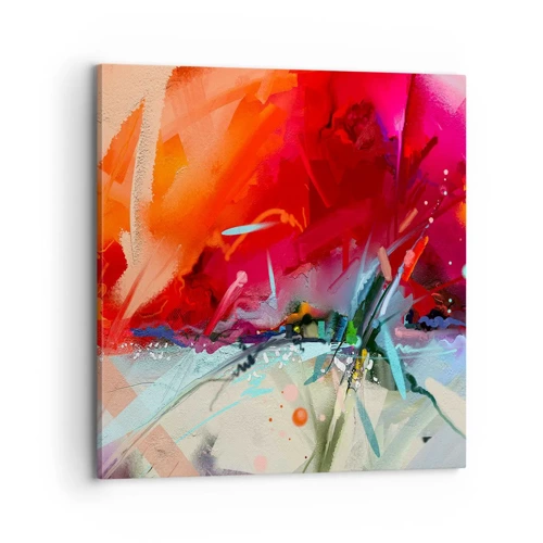 Bild auf Leinwand - Leinwandbild - Eine Explosion von Lichtern und Farben - 70x70 cm