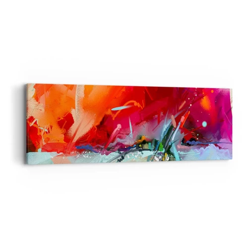 Bild auf Leinwand - Leinwandbild - Eine Explosion von Lichtern und Farben - 90x30 cm