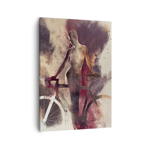 Bild auf Leinwand - Leinwandbild - Eine Fahrradseele in Marmorformen - 50x70 cm