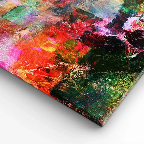 Bild auf Leinwand - Leinwandbild - Eine Reise durch die Rosen - 65x120 cm
