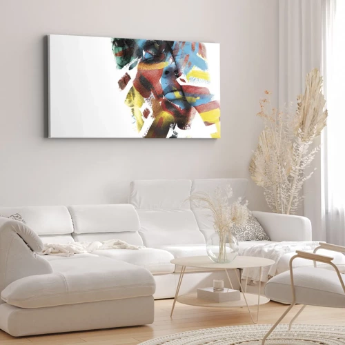 Bild auf Leinwand - Leinwandbild - Eine bunte Persönlichkeit - 100x40 cm