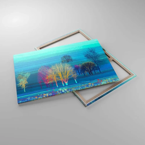 Bild auf Leinwand - Leinwandbild - Eine gekämmte Landschaft - 120x80 cm