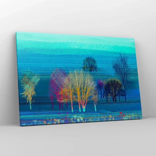 Bild auf Leinwand - Leinwandbild - Eine gekämmte Landschaft - 120x80 cm