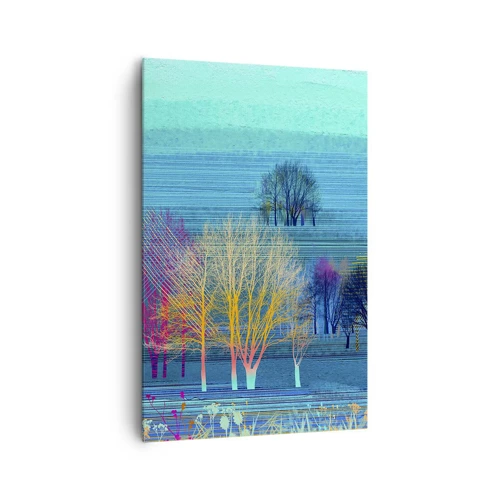 Bild auf Leinwand - Leinwandbild - Eine gekämmte Landschaft - 80x120 cm