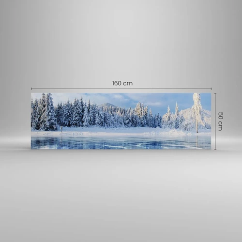 Bild auf Leinwand - Leinwandbild - Eine schillernde und kristallklare Aussicht - 160x50 cm