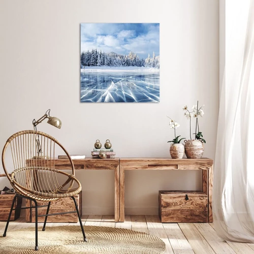 Bild auf Leinwand - Leinwandbild - Eine schillernde und kristallklare Aussicht - 70x70 cm