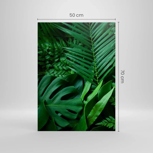 Bild auf Leinwand - Leinwandbild - Eingebettet ins Grüne - 50x70 cm