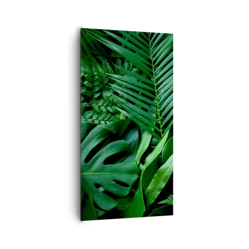 Bild auf Leinwand - Leinwandbild - Eingebettet ins Grüne - 65x120 cm