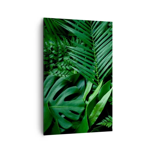 Bild auf Leinwand - Leinwandbild - Eingebettet ins Grüne - 80x120 cm