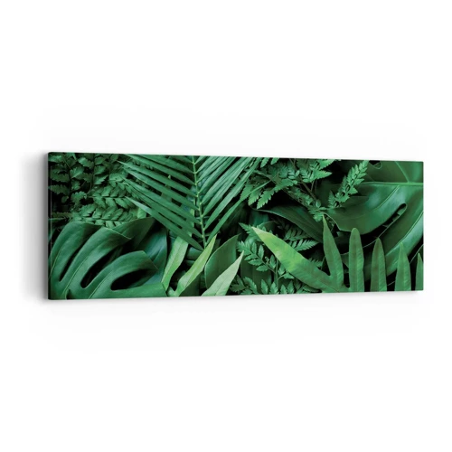 Bild auf Leinwand - Leinwandbild - Eingebettet ins Grüne - 90x30 cm
