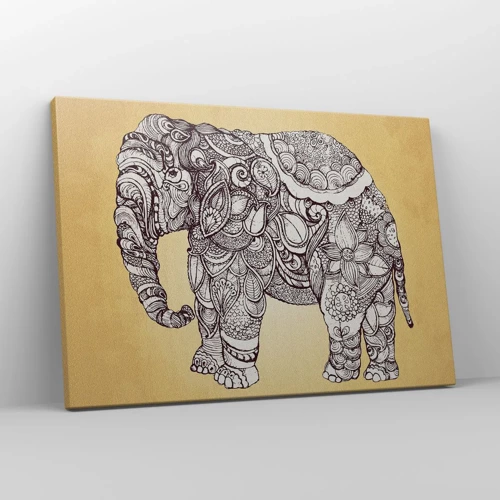 Bild auf Leinwand - Leinwandbild - Elefant verhüllte sich - 70x50 cm