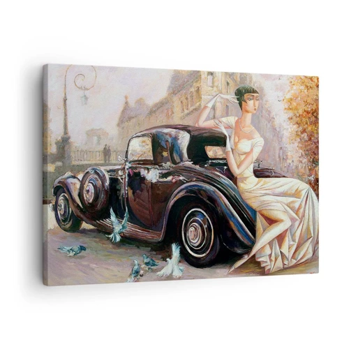 Bild auf Leinwand - Leinwandbild - Eleganz im Retro-Stil - 70x50 cm