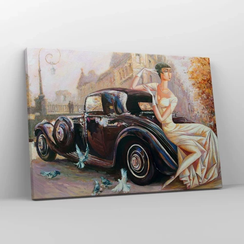 Bild auf Leinwand - Leinwandbild - Eleganz im Retro-Stil - 70x50 cm