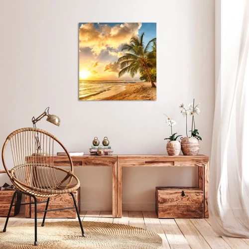 Bild auf Leinwand - Leinwandbild - Ewiger Sommer, immer Urlaub - 50x50 cm