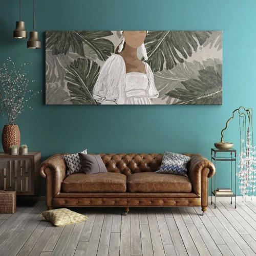 Bild auf Leinwand - Leinwandbild - Exotisches Porträt - 100x40 cm