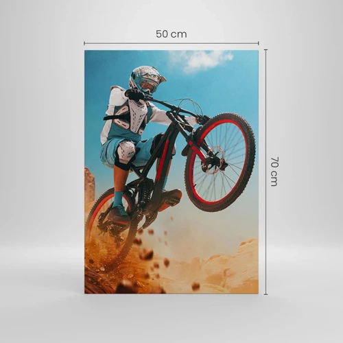 Bild auf Leinwand - Leinwandbild - Fahrrad-Wahnsinn-Dämon - 50x70 cm