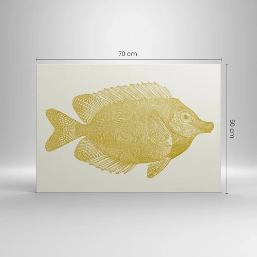 Bild auf Leinwand - Leinwandbild - Fisch und das war’s - 70x50 cm