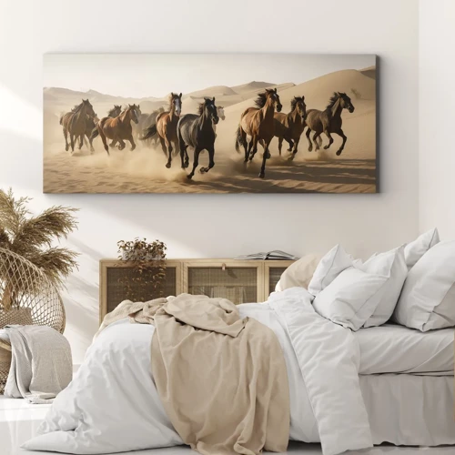 Bild auf Leinwand - Leinwandbild - Frei wie der Wind - 100x40 cm