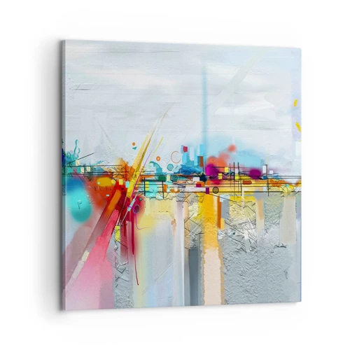 Bild auf Leinwand - Leinwandbild - Freudenbrücke über den Fluss des Lebens - 60x60 cm