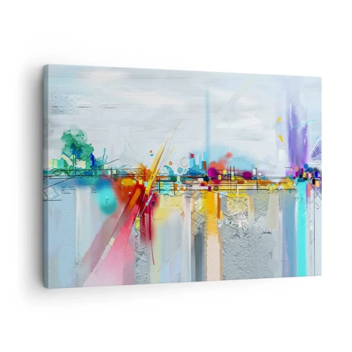 Bild auf Leinwand - Leinwandbild - Freudenbrücke über den Fluss des Lebens - 70x50 cm