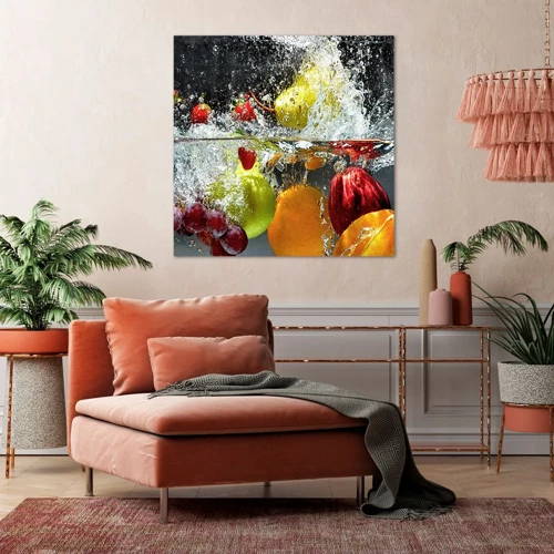 Bild auf Leinwand - Leinwandbild - Fruchterfrischung - 70x70 cm