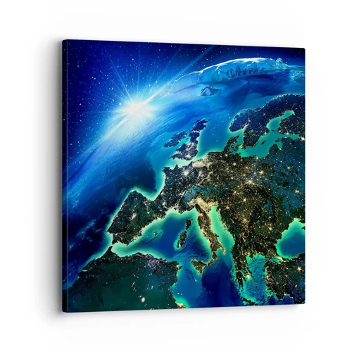 Bild auf Leinwand - Leinwandbild - Funkelndes Europa - 30x30 cm