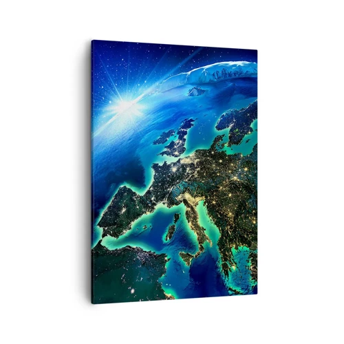 Bild auf Leinwand - Leinwandbild - Funkelndes Europa - 50x70 cm