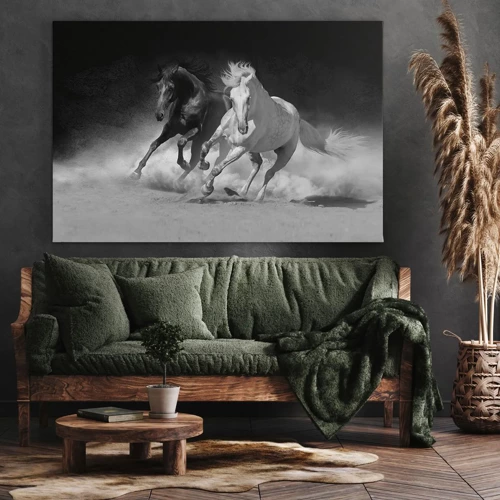 Bild auf Leinwand - Leinwandbild - Galopp der Freiheit - 70x50 cm