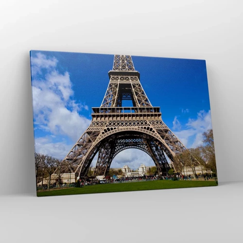 Bild auf Leinwand - Leinwandbild - Ganz Paris zu ihren Füßen - 100x70 cm