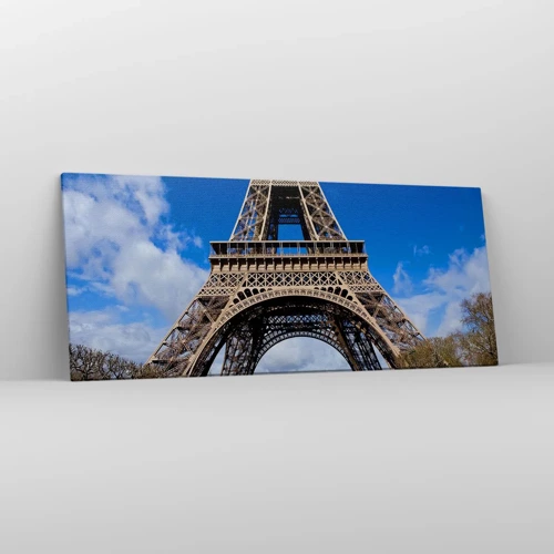 Bild auf Leinwand - Leinwandbild - Ganz Paris zu ihren Füßen - 120x50 cm