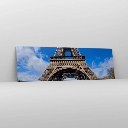 Bild auf Leinwand - Leinwandbild - Ganz Paris zu ihren Füßen - 160x50 cm