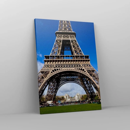 Bild auf Leinwand - Leinwandbild - Ganz Paris zu ihren Füßen - 50x70 cm