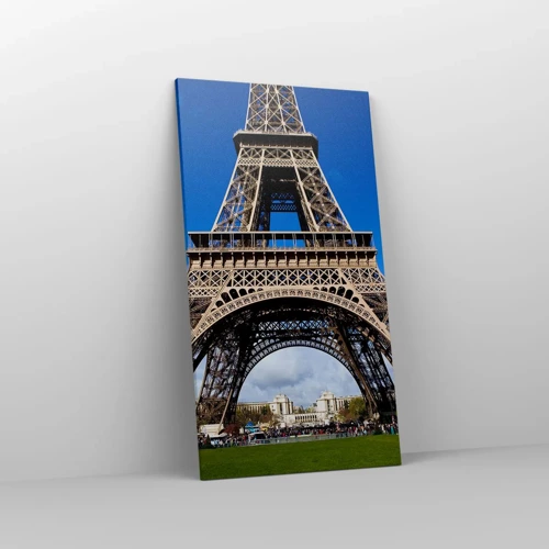 Bild auf Leinwand - Leinwandbild - Ganz Paris zu ihren Füßen - 55x100 cm