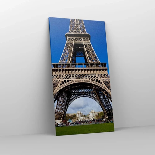 Bild auf Leinwand - Leinwandbild - Ganz Paris zu ihren Füßen - 65x120 cm