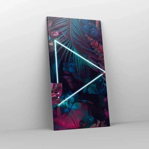 Bild auf Leinwand - Leinwandbild - Garten im Disco-Stil - 65x120 cm