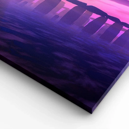 Bild auf Leinwand - Leinwandbild - Geheimnis im Morgengrauen im Nebel - 90x30 cm