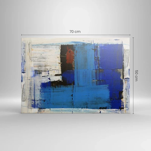 Bild auf Leinwand - Leinwandbild - Geheimnis ist blau - 70x50 cm