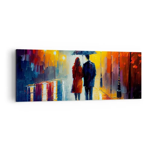 Bild auf Leinwand - Leinwandbild - Gemeinsam – eine bunte Nacht - 140x50 cm